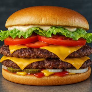 Двоен Фреш Бийф Бургер ( 380 гр.)