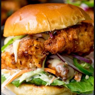 Пилешки Бургер с картофки