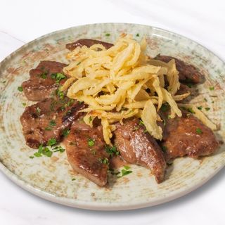 ПЪРЖЕН ДРОБ С ХРУПКАВ ЛУК