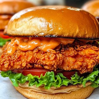 Бургер с Пържено Пиле