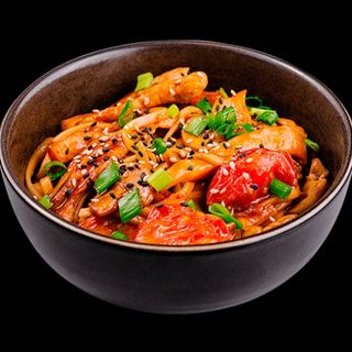 Сметанов удон с пиле