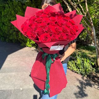 Букет от 51 рози с опаковка 