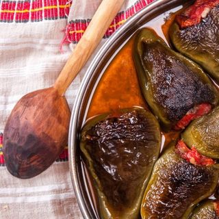 Ароматни пълнени чушки с кайма и ориз