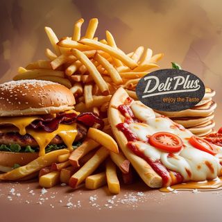 Combo menu, Бейкън Deluxe Бургер и 1 бр. Pizza и Картофи