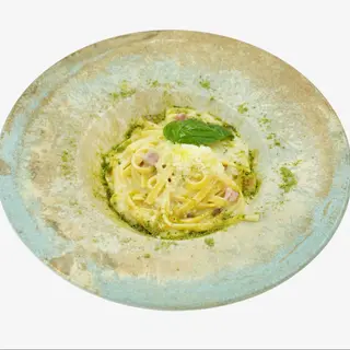 Паста Карбонара с шам фъстък и бекон (310г)