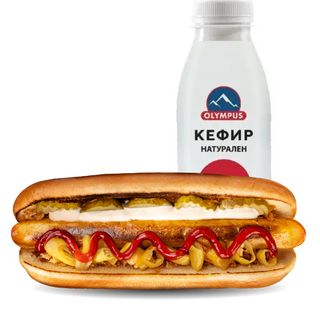 ЗЕЛЕНЧУКОВ ХОТ ДОГ + кефир Олимпус/VEGGIE DOG + kefir Olympus