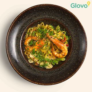 AGLIO OGLIO E PEPPERONCINO WITH PRAWNS 350g