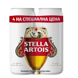 СТЕЛА АРТОА БИРА МУЛТИПАК 4БР КЕН 0.5Л