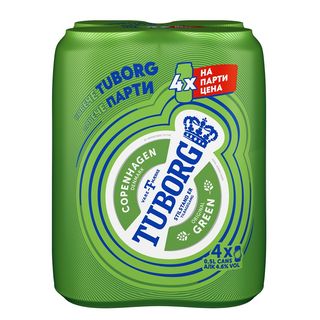 ТУБОРГ БИРА ЗЕЛЕН К-КТ 4БР КЕН 0.5Л