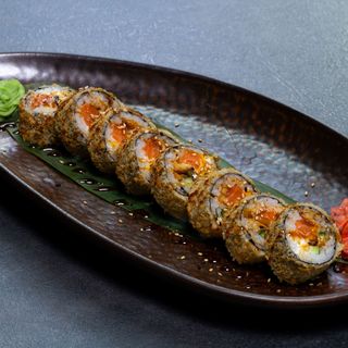 Запечено суши сьомга-змиорка