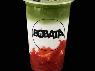 Strawberry & Matcha Latte