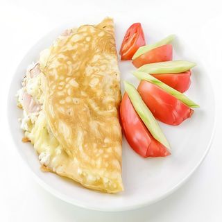 Омлет с шунка и кашкавал