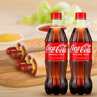 Комбо 2бр Хотдог двоен класик+2бр Кока Кола 0.5Л