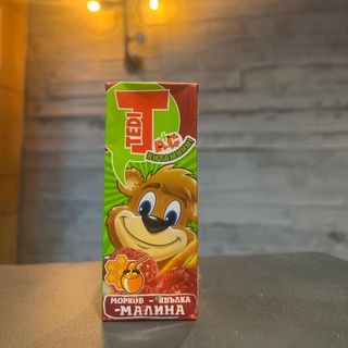 Детски сок Tedi малина, морков и ябълка (200 мл)