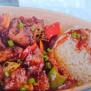 Св.месо по китайски с кашу и ориз