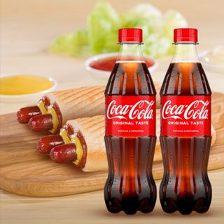 Комбо 2бр Хотдог двоен класик+2бр Кока Кола 0.5Л