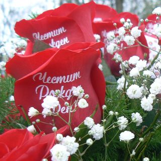 Букет от 21 рози "Честит Рожден Ден"  