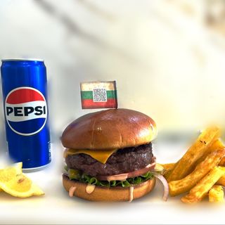 Бургер Di Frateli XXL+картофки и напитка