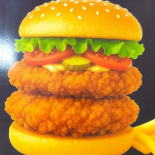 Двоен пилешки бургер 