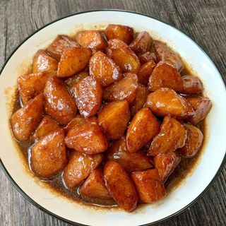 19. Задушени картофи със соев сос