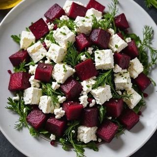 Печено червено цвекло с котидж