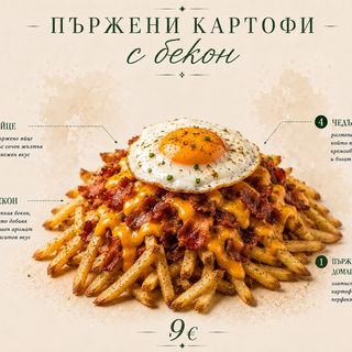 Със сирене и бекон