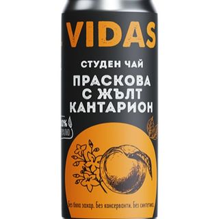 Студен чай Vidas Праскова с жълт кантарион
