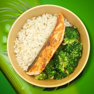 Protein Salmon Rice Bowl