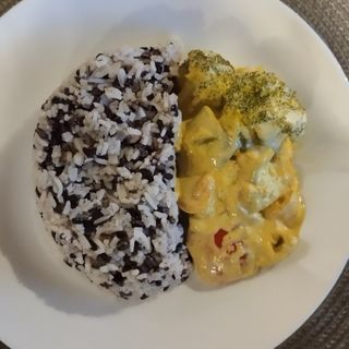 Зеленчуково къри с ориз