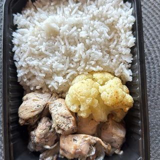 Пиле с гъбен сос с басмати ориз