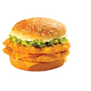 Двоен пилешки бургер