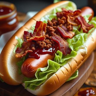 Хотдог с бекон