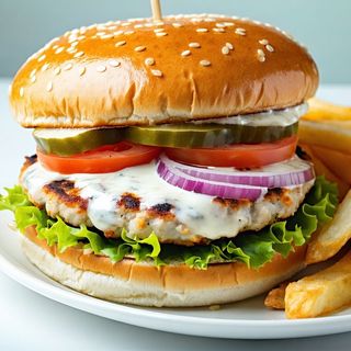 Хамбургер с конска плескавица 