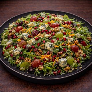 Салата с грозде и синьо сирене