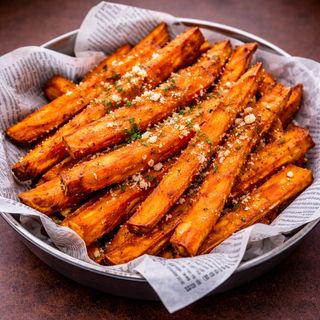 Сладък картоф с млечен сос