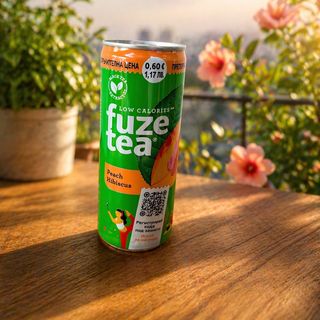 Студен чай fuze tea праскова кен