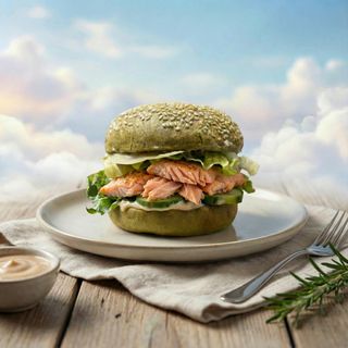 Здравословен бургер със сьомга