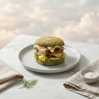 Здравословен бургер с тигрови скариди