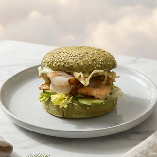 Здравословен бургер с тигрово скариди