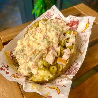 Картоф с пилешка шунка