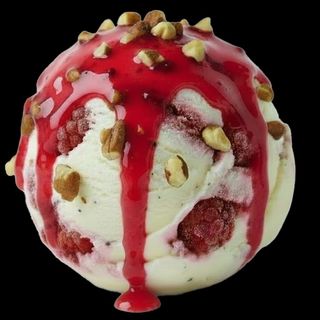 Кутия с 12 топки Ванилия с малини млечен сладолед