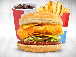 Гранд бургер с риба меню