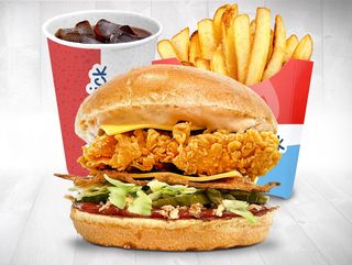 Гранд бургер с пиле меню