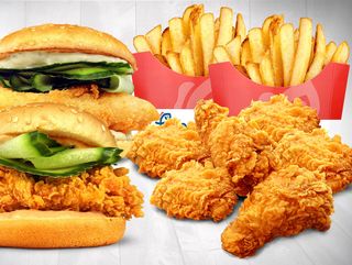 Бекит, Сий фиш, 6 бр крила, картофки 2 бр