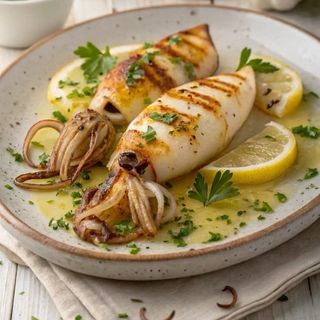 Пълнени калмари с гарнитура 350 гр.