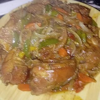 Quart de poulet sauté