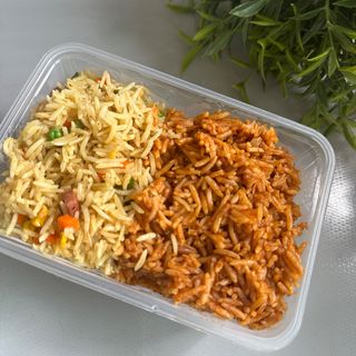 Jollof/fried rice combo
