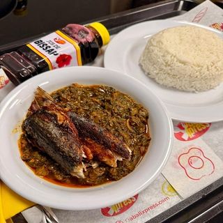 Sauce Feuille Épinard + Riz