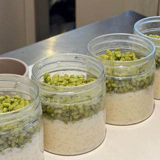 Rice pistachio Pudding