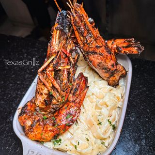 Gambas + Tagliatelles